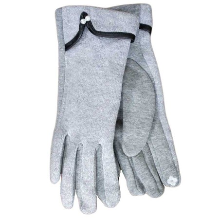 Женские серые сенсорные стрейчевые перчатки 1805-2s2 М купить недорого в Ты Купи