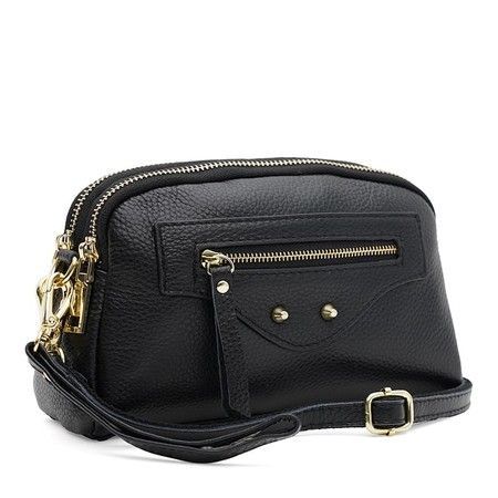 Женская кожаная сумка Borsa Leather K11670bl-black купить недорого в Ты Купи