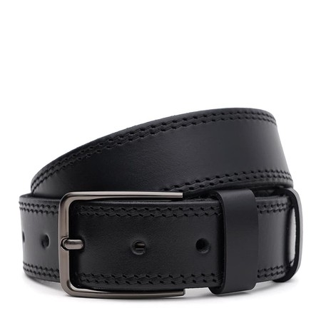 Мужской кожаный ремень Borsa Leather 125v1fx63-black купить недорого в Ты Купи