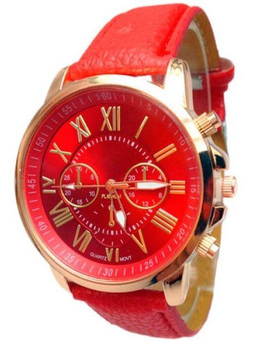 Жіночий наручний годинник GENEVA UNO RED +1363 купити недорого в Ти Купи