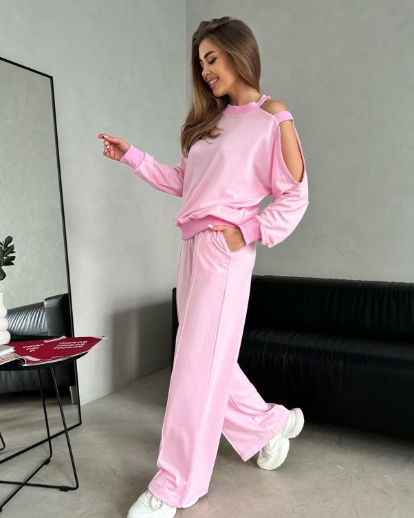 Спортивный костюм ISSA PLUS 14456 S розовый купить недорого в Ты Купи