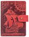 Обложка для паспорта из кожи Hi Art «Discoveries» PB-03S/1 Shabby Red Berry Красный купить недорого в Ты Купи