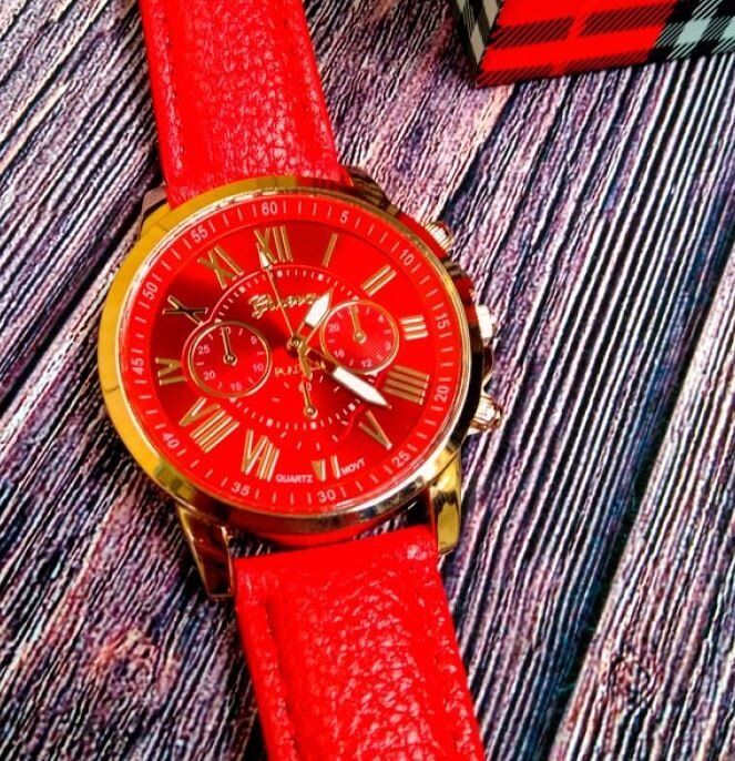 Женские наручные часы GENEVA UNO RED 1363 купить недорого в Ты Купи