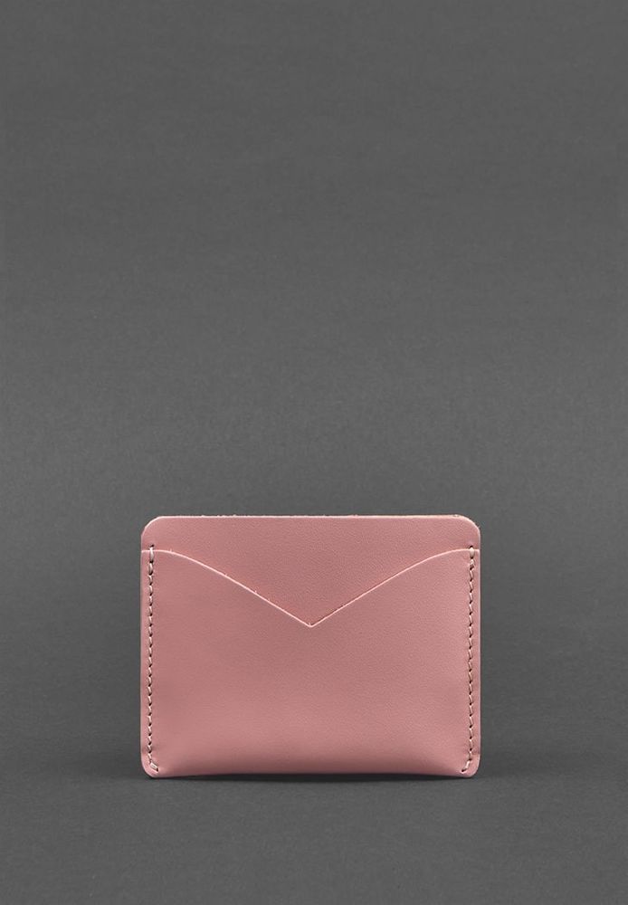 Женская кожаная визитница 5.0 розовая BN-KK-5-PINK-PEACH купить недорого в Ты Купи