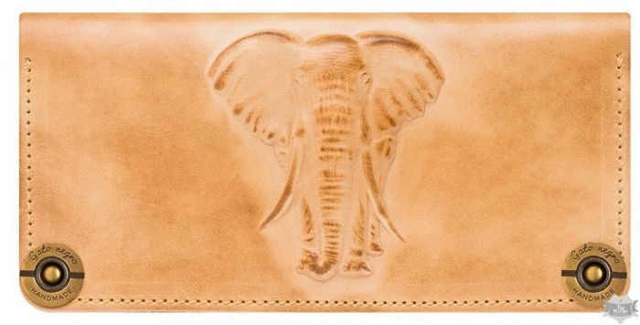 Женский кошелек ручной работы Gato Negro Elephant бежевый купить недорого в Ты Купи