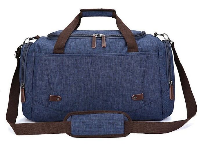 Дорожня синя текстильна сумка Vintage 20075 купити недорого в Ти Купи