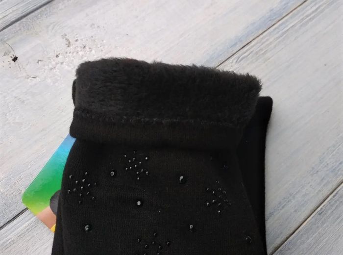 Жіночі розтяжні рукавички Чорні 8712S3 L купити недорого в Ти Купи