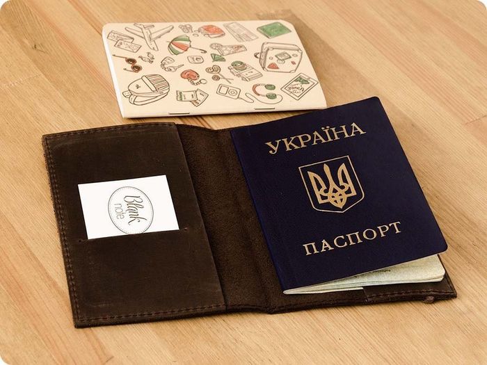 Обкладинка для паспорта зі шкіри ручної роботи BlankNote bn-op-1-o купити недорого в Ти Купи
