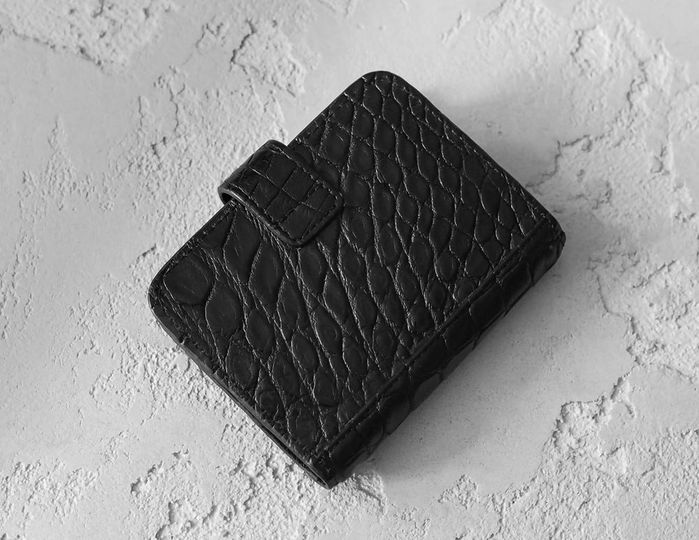 Чорна візитниця зі шкіри крокодила Ekzotic Leather crc01 купити недорого в Ти Купи