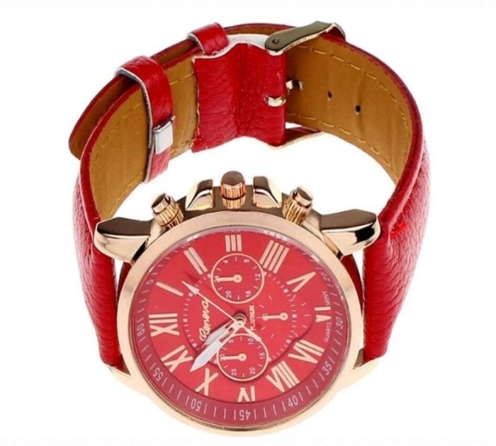 Женские наручные часы GENEVA UNO RED 1363 купить недорого в Ты Купи