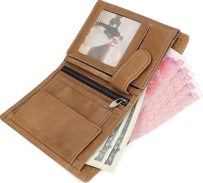 Чоловічий шкіряний гаманець Vintage 14533 Коричневий купити недорого в Ти Купи