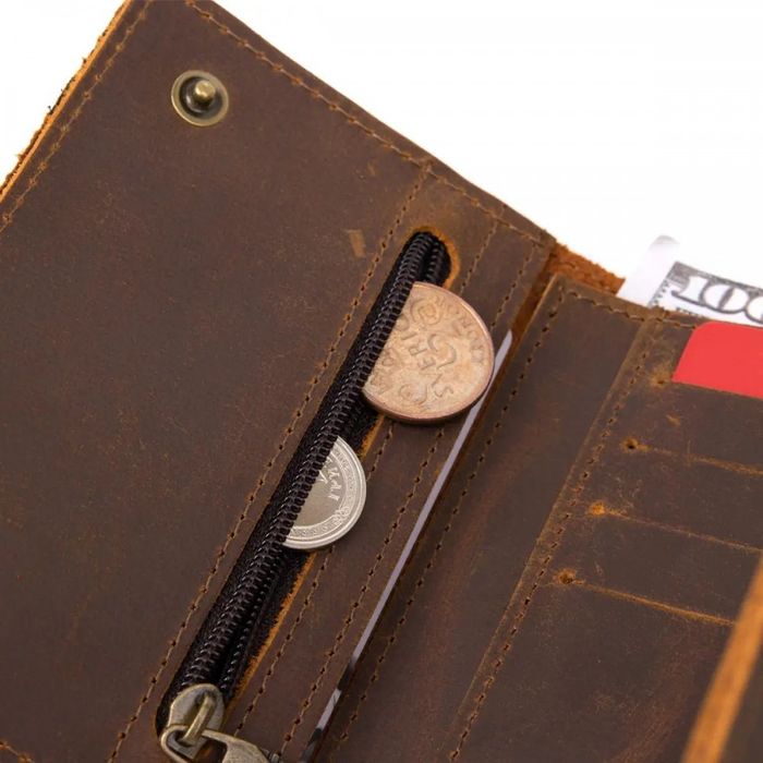 Чоловічий шкіряний гаманець на ланцюжку Vintage 20439 купити недорого в Ти Купи