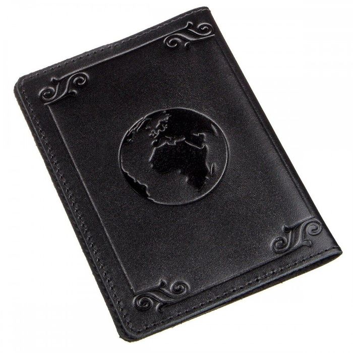 Чорна обкладинка для паспорта з натуральної шкіри Shvigel 13982 купити недорого в Ти Купи