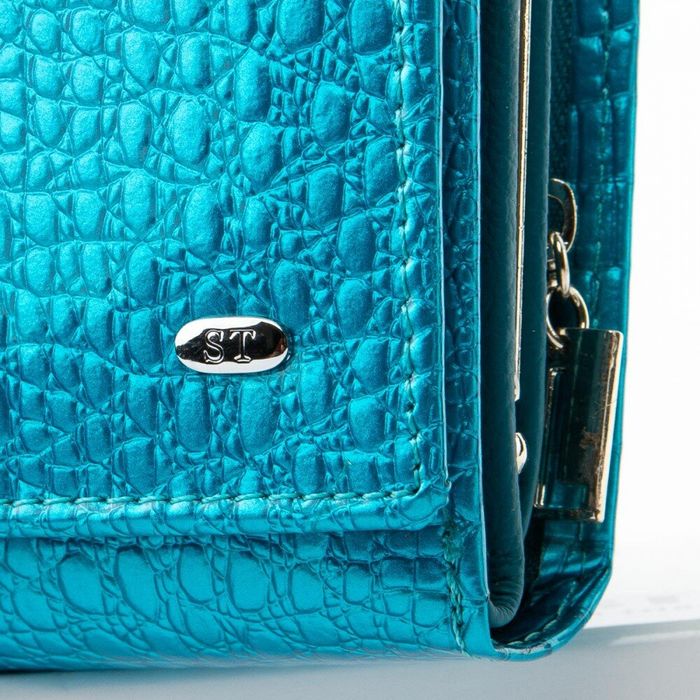 Жіночий гаманець зі шкіри LR SERGIO TORRETTI WS-10 light-blue купити недорого в Ти Купи