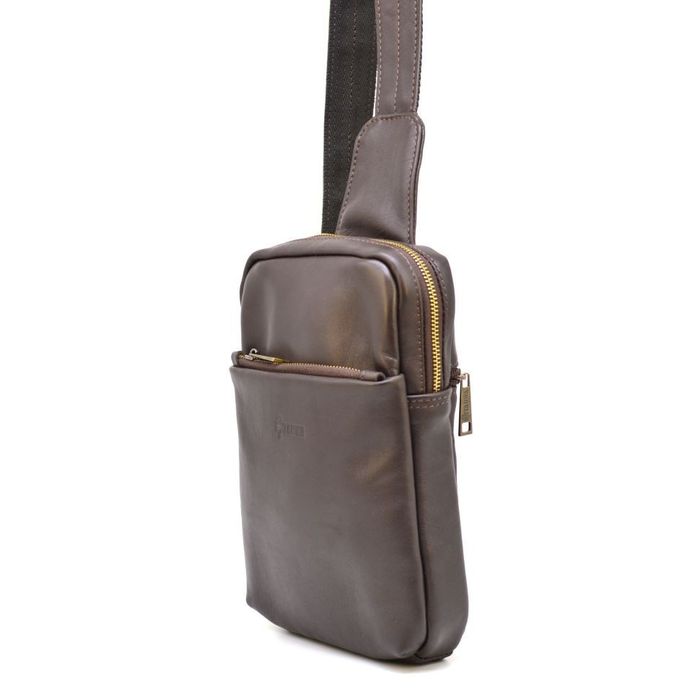 Мужская кожаная сумка-слинг TARWA GC-0205-3md купить недорого в Ты Купи