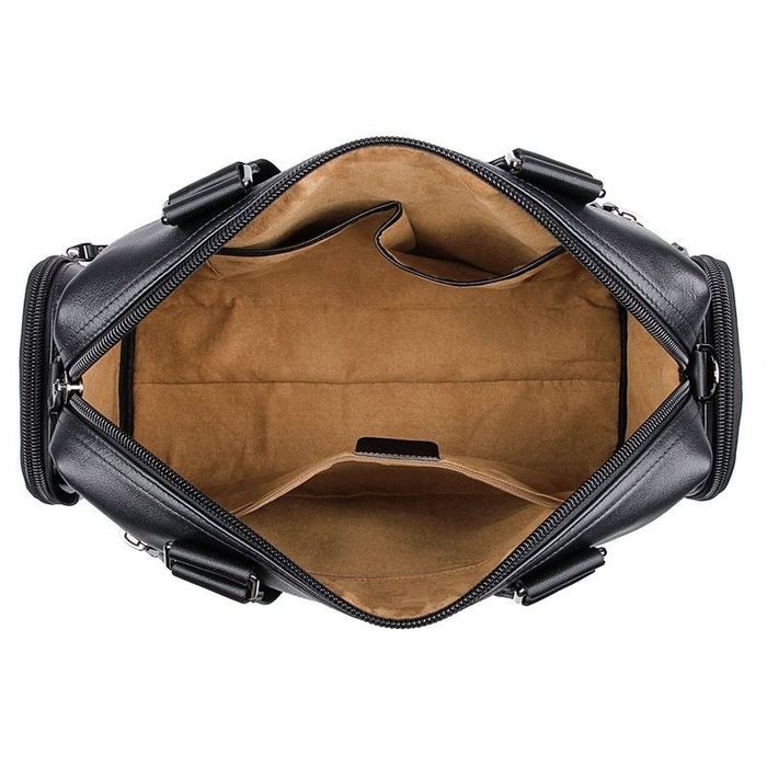 Мужская кожаная дорожная спортивная сумка на плечо John McDee 7420A купить недорого в Ты Купи