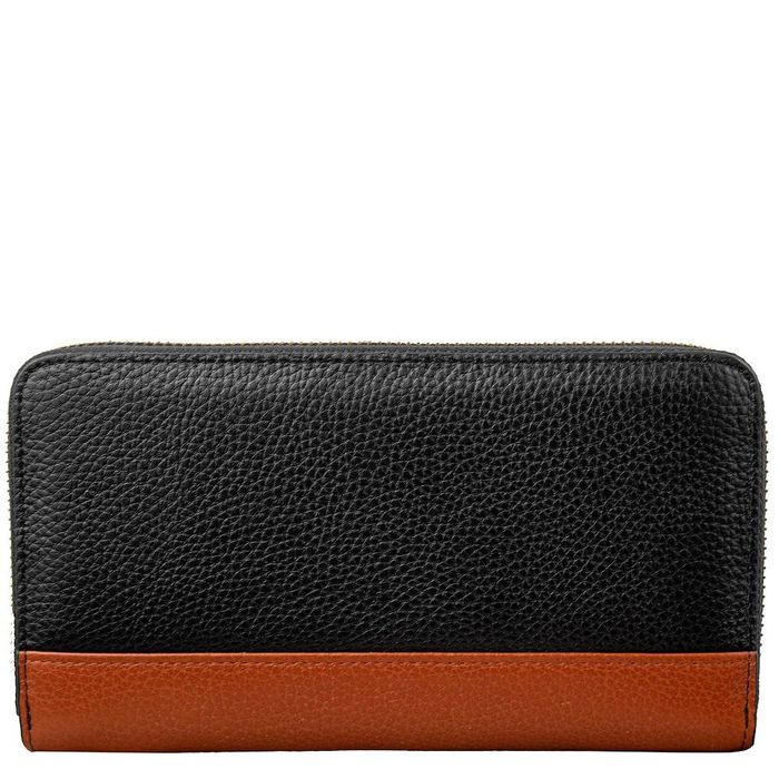 Жіночий шкіряний гаманець SMITH CANOVA FUL-26800-black-tan купити недорого в Ти Купи