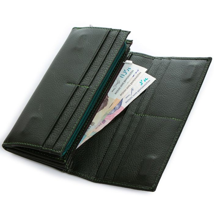 Шкіряний жіночий гаманець Classik DR. BOND W502-2 green купити недорого в Ти Купи