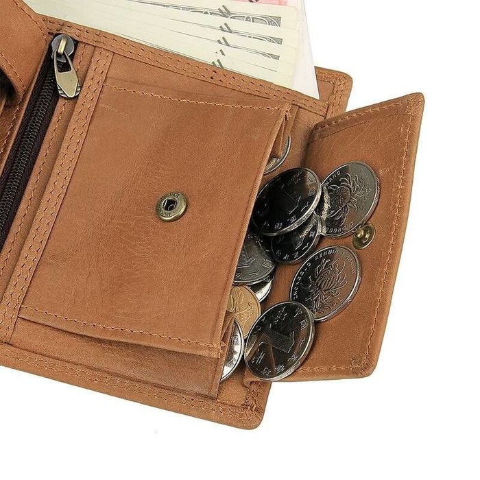 Чоловічий шкіряний гаманець Vintage 14533 Коричневий купити недорого в Ти Купи