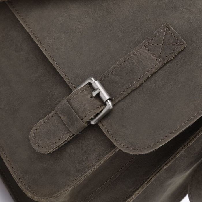 Чоловіча шкіряна сумка Vintage 14097 Темно-сірий купити недорого в Ти Купи