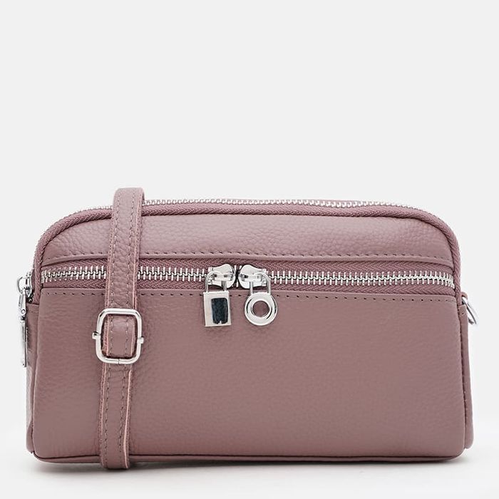Жіноча шкіряна сумка Borsa Leather K11668v-violet купити недорого в Ти Купи