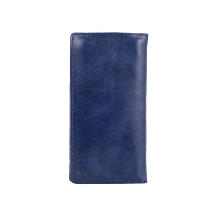 Кожаный бумажник Hi Art WP-05 Crystal Blue Синий купить недорого в Ты Купи