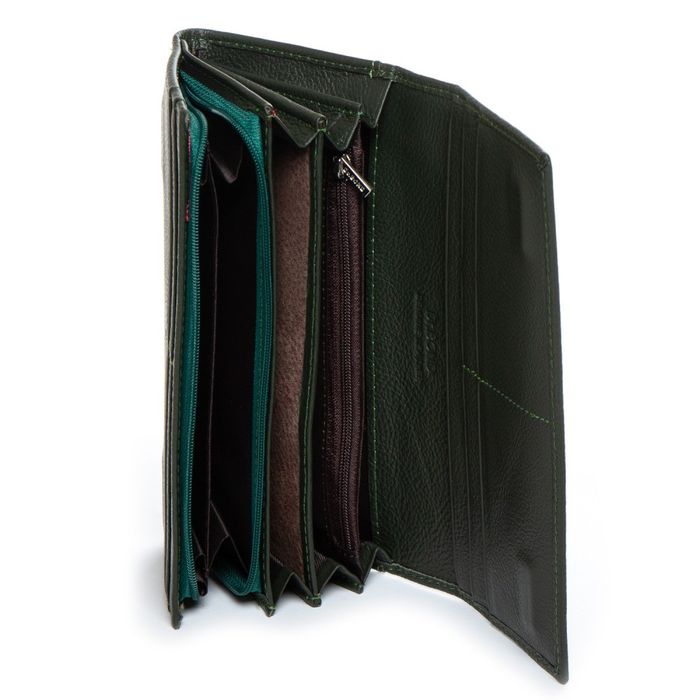 Шкіряний жіночий гаманець Classik DR. BOND W502-2 green купити недорого в Ти Купи