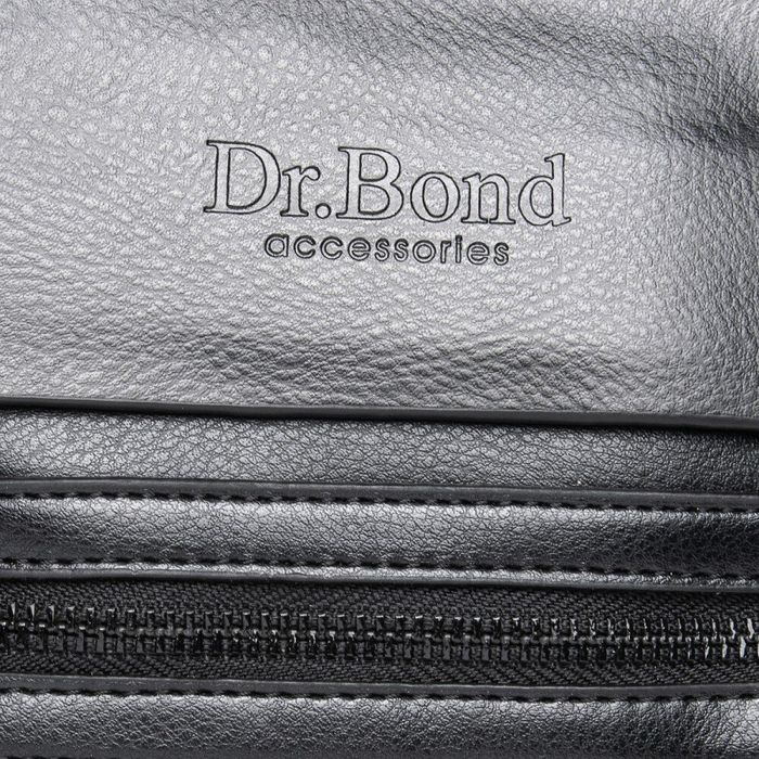 Чоловіча сумка через плече зі шкірозамінника DR. BOND GL 315-2 black купити недорого в Ти Купи