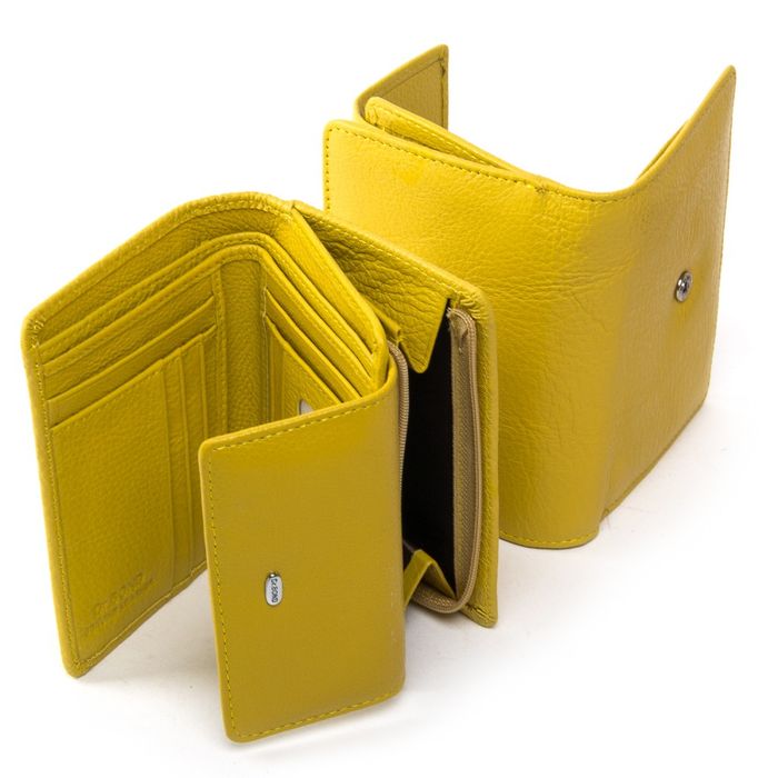 Жіночий шкіряний гаманець Classik DR. BOND WN-1 yellow купити недорого в Ти Купи