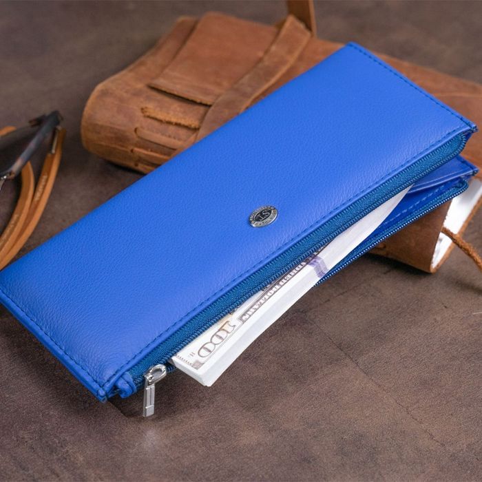 Жіночий шкіряний гаманець ST Leather 19329 Синій купити недорого в Ти Купи
