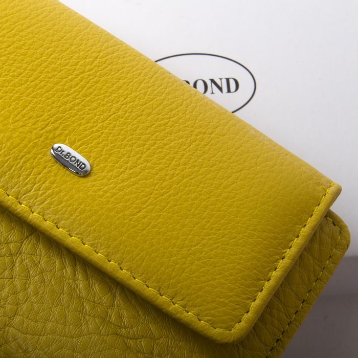Жіночий шкіряний гаманець Classik DR. BOND WN-1 yellow купити недорого в Ти Купи