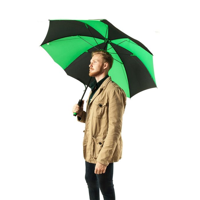 Механічна парасолька Fulton Cyclone S837 Чорний зелений (чорний/зелений) купити недорого в Ти Купи