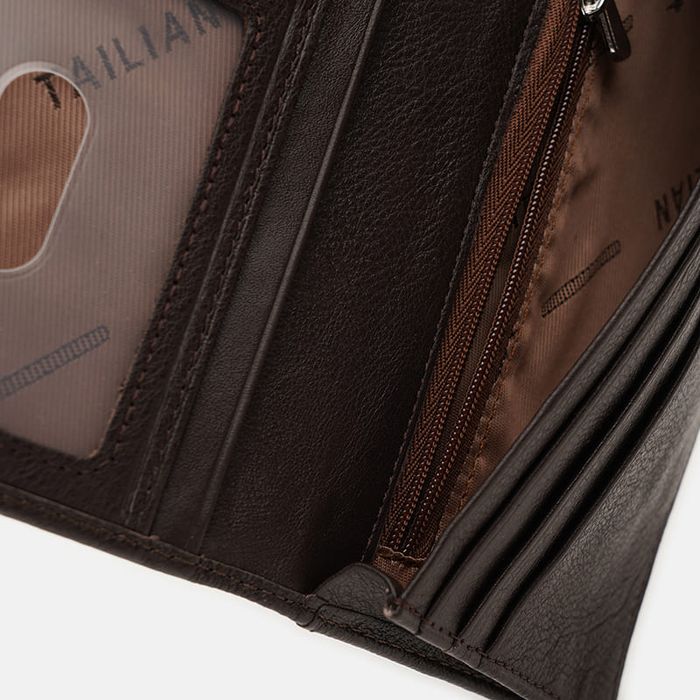 Хвольський V1T530-BE-коричневий чоловічий шкіряний гаманець купити недорого в Ти Купи