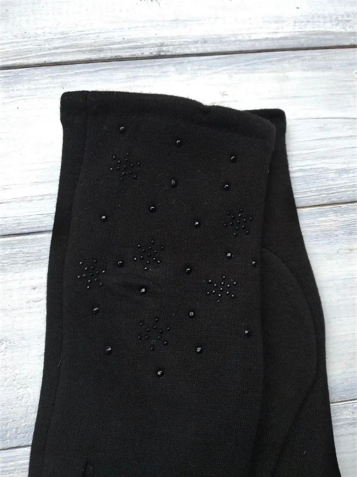 Женские стрейчевые перчатки чёрные 8712s3 L купить недорого в Ты Купи