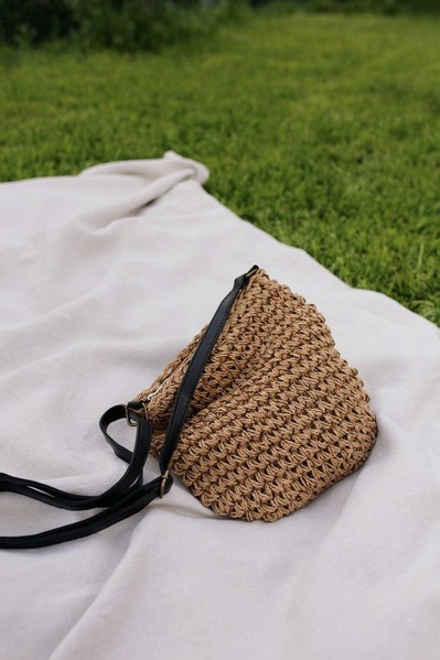 Пляжна солом'яна жіноча сумка SYM-4183-2 купити недорого в Ти Купи