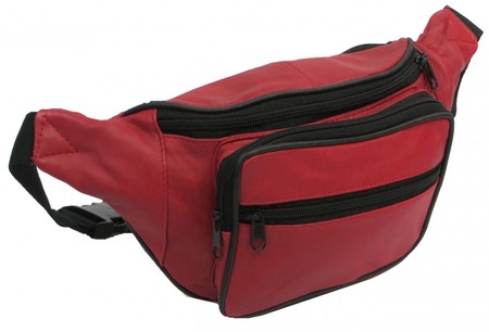 Мужская кожаная поясная сумка Cavaldi 904-353 red, красная купить недорого в Ты Купи