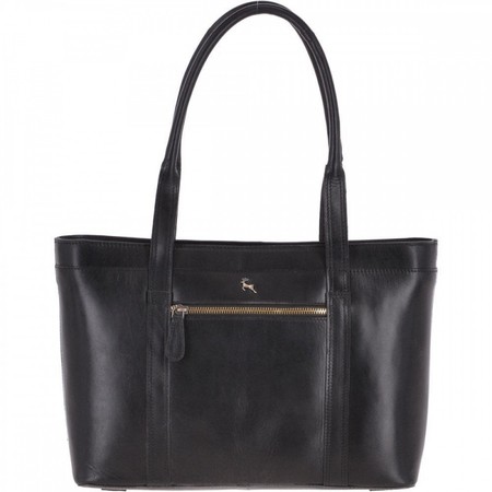 Жіноча шкіряна сумка Ashwood V23 Black (Чорний) купити недорого в Ти Купи