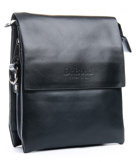 Мужская сумка через плечо из кожзама DR. BOND GL 316-1 black купить недорого в Ты Купи