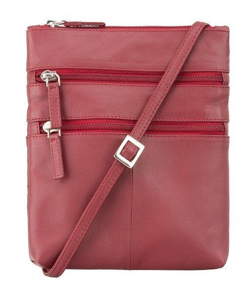 Кожаная сумка-планшет Visconti 18606 RED купить недорого в Ты Купи