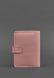 Кожаная обложка для паспорта 3.0 розовая BN-OP-3-PINK-PEACH