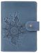 Обкладинка для паспорта зі шкіри Hi Art «Mehendi Classic» PB-02/1 Shabby Lagoon Блакитний