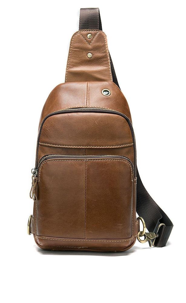 Мужская кожаная сумка-рюкзак Joynee b10-8575 Коричневый купить недорого в Ты Купи