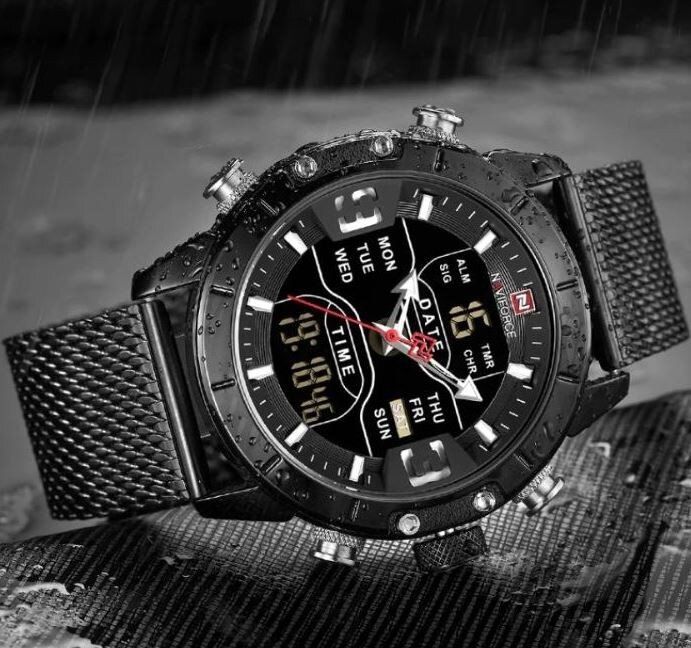Мужские часы NAVIFORCE TESLA BLACK (NF9153) купить недорого в Ты Купи