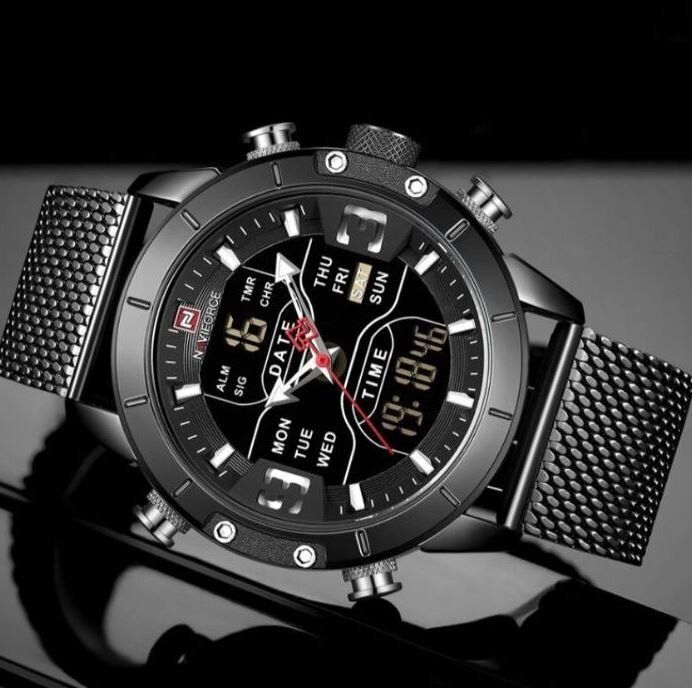 Мужские часы NAVIFORCE TESLA BLACK (NF9153) купить недорого в Ты Купи