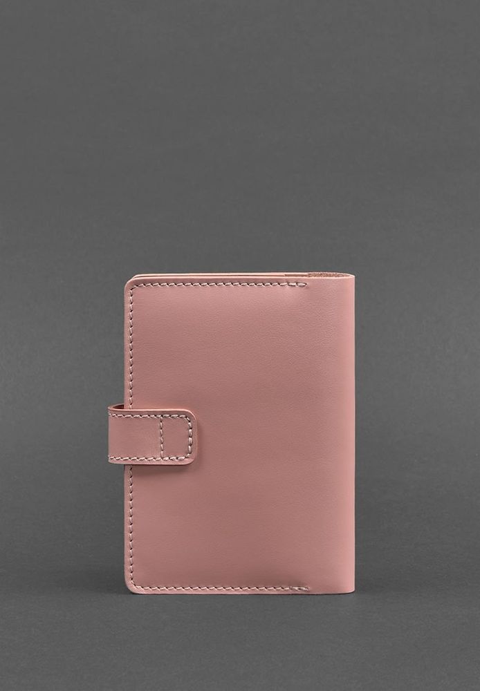 Кожаная обложка для паспорта 3.0 розовая BN-OP-3-PINK-PEACH купить недорого в Ты Купи