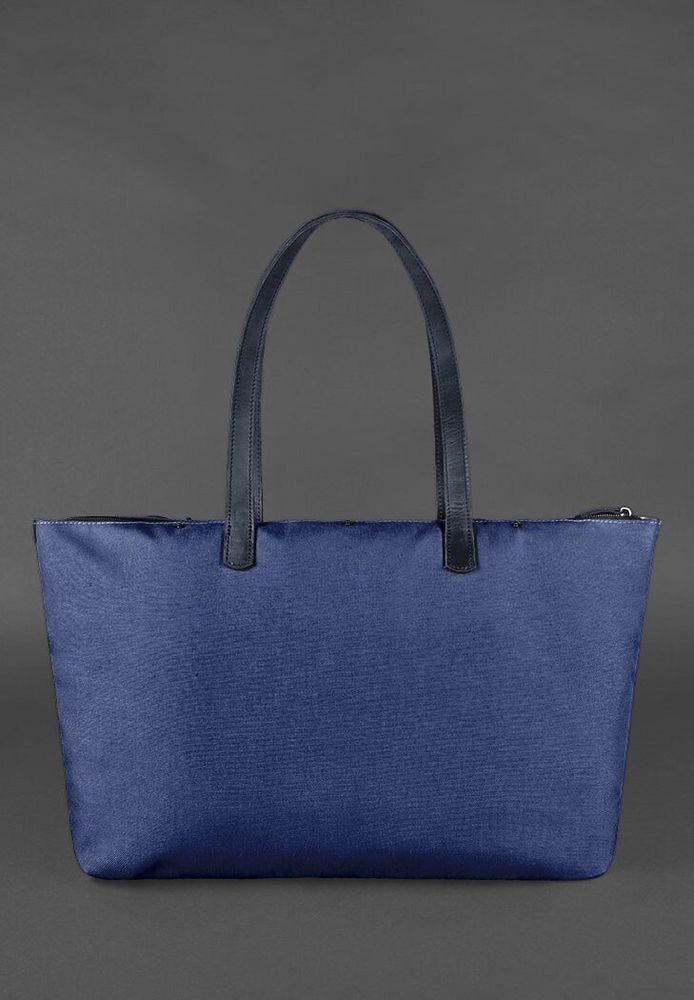 Шкіряна плетена жіноча сумка BlankNote Пазл Xl синя Crazy Horse - BN-BAG-34-NN купити недорого в Ти Купи