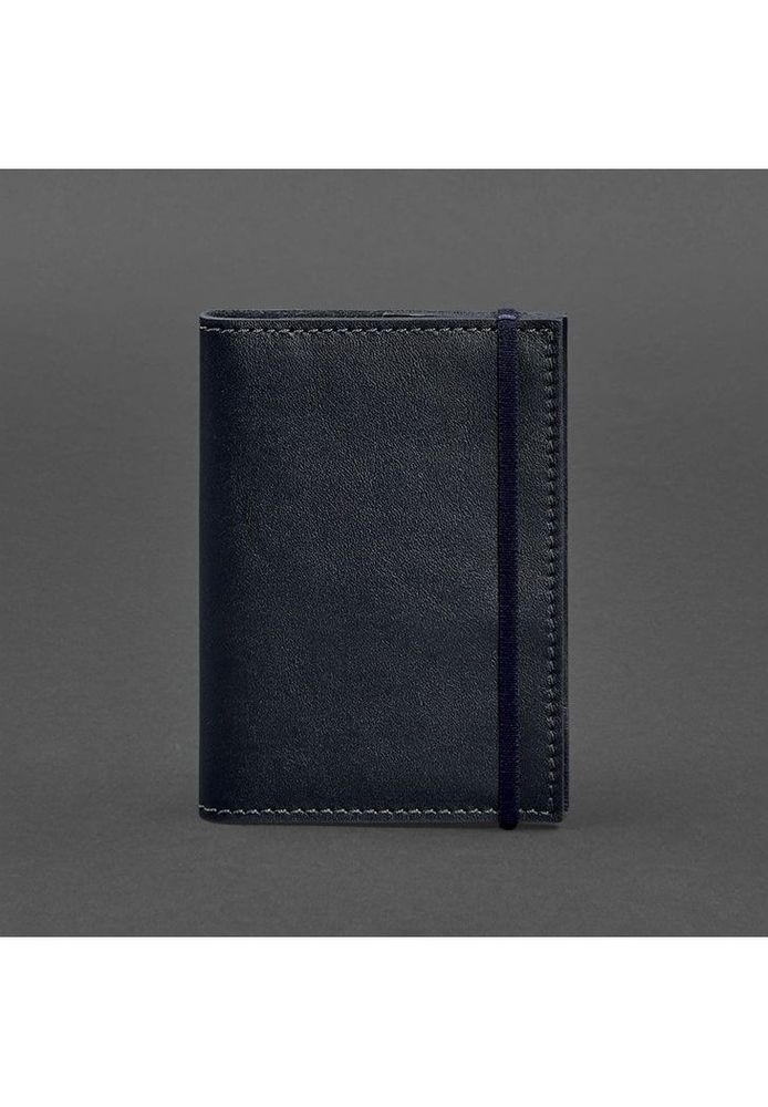 Кожаная обложка для паспорта 1.0 темно-синяя краст BN-OP-1-NAVY-BLUE купить недорого в Ты Купи