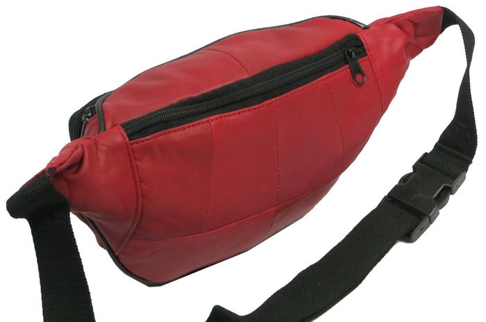 Чоловіча шкіряна талія сумка Cavaldi 904-353 червоний, червоний купити недорого в Ти Купи
