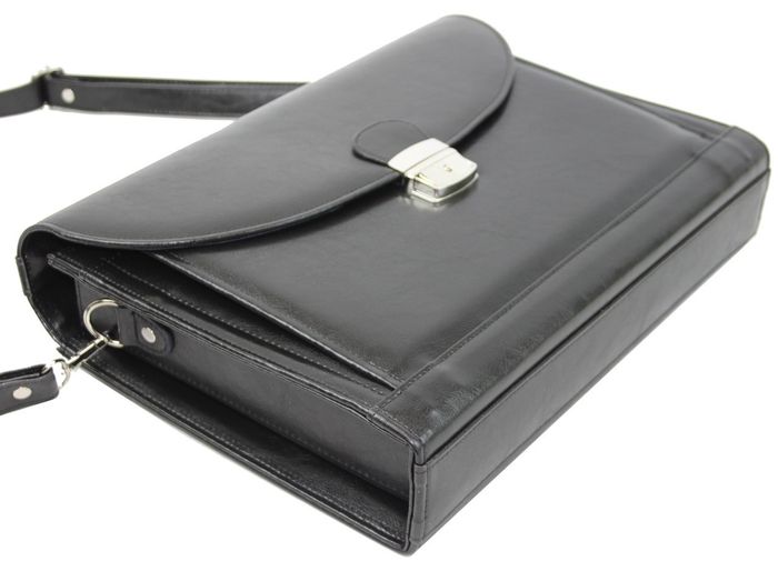 Мужской портфель из кожзаменителя JPB TE-33 черный купить недорого в Ты Купи
