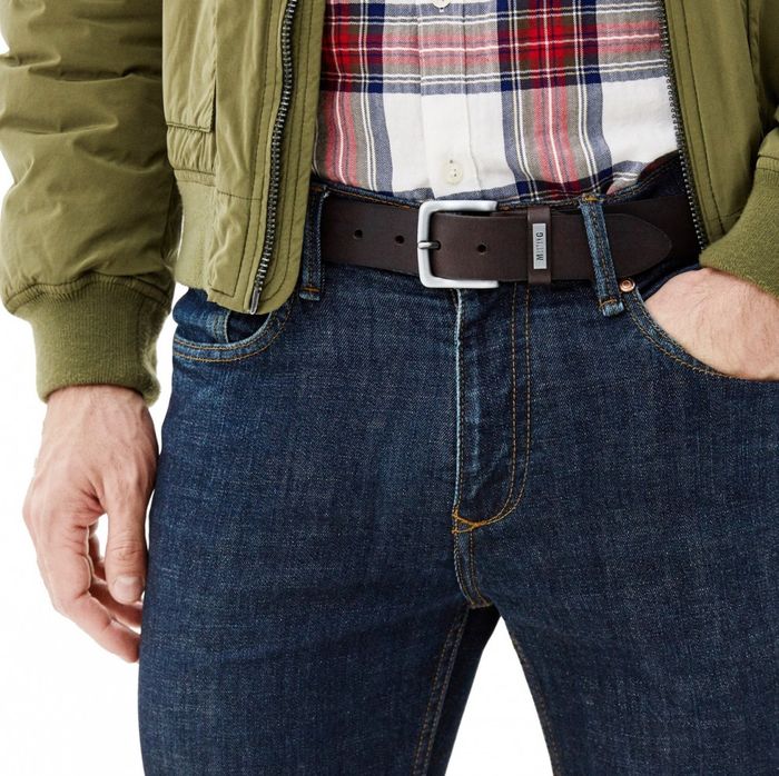 Чоловічий шкіряний пояс під джинси Мустанг, Німеччина, 3,5 см купити недорого в Ти Купи